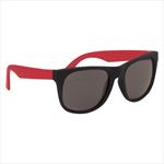 Black with Red Temples Side